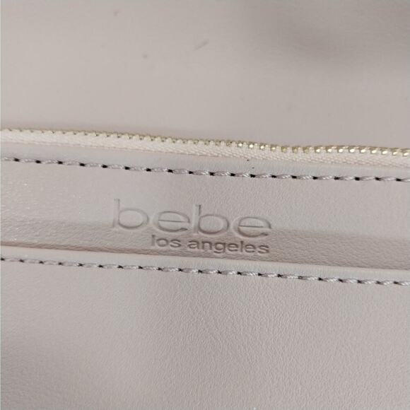 NWOT! BEBE! BABY PINK VEGAN LEATHER "DIAMOND" STUDDED LOGO MINI PURSE CROSSBODY! - Picture 9 of 14